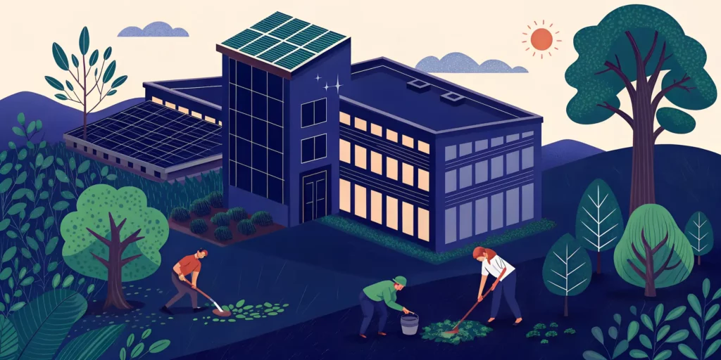 bannière d'illustration d'une entreprise orientée RSE
